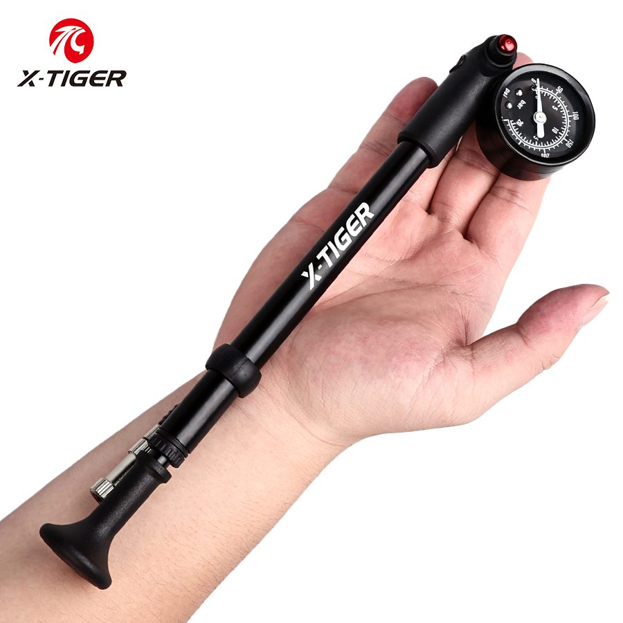 Shock Pump Suspension - X-TIGER Портативный велосипедный воздушный насос высокого