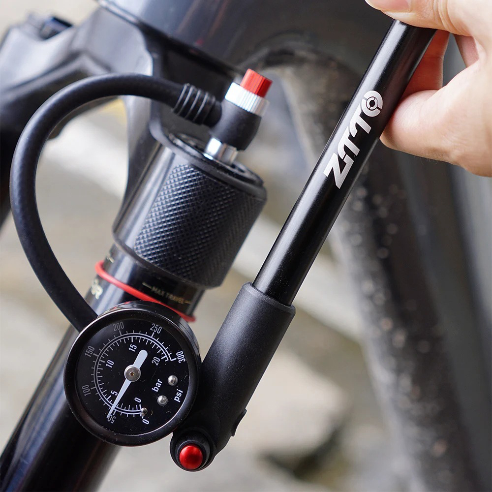 Shock Pump Suspension - Велосипедный амортизатор ZTTO с манометром 300PSI,
